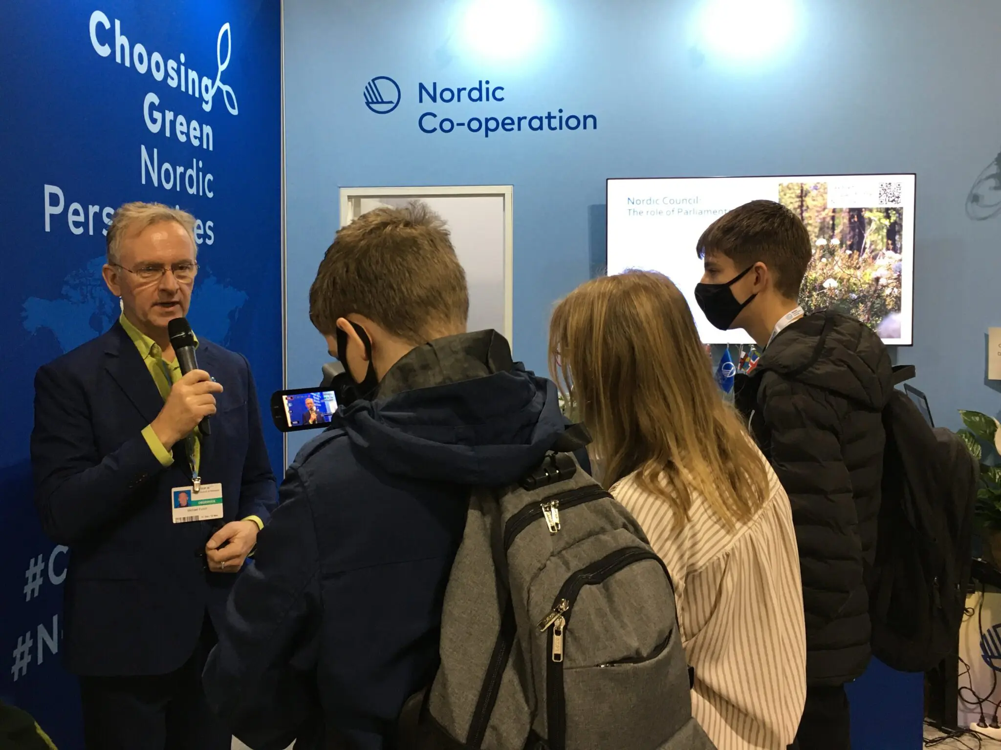 Students at COP26 in Glasgow