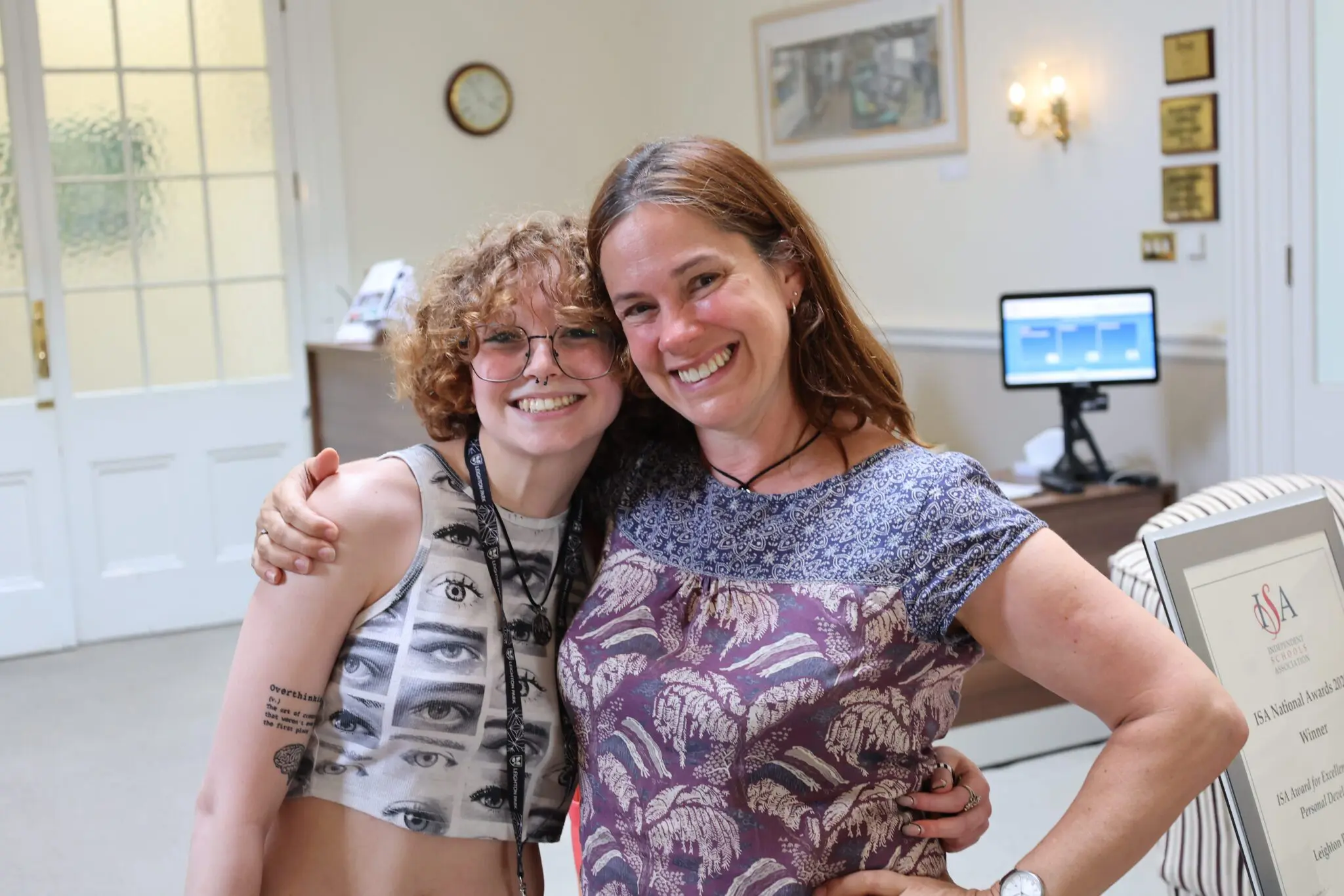 Helen Taylor, Head of Sixth Form, with IB student, Giulia