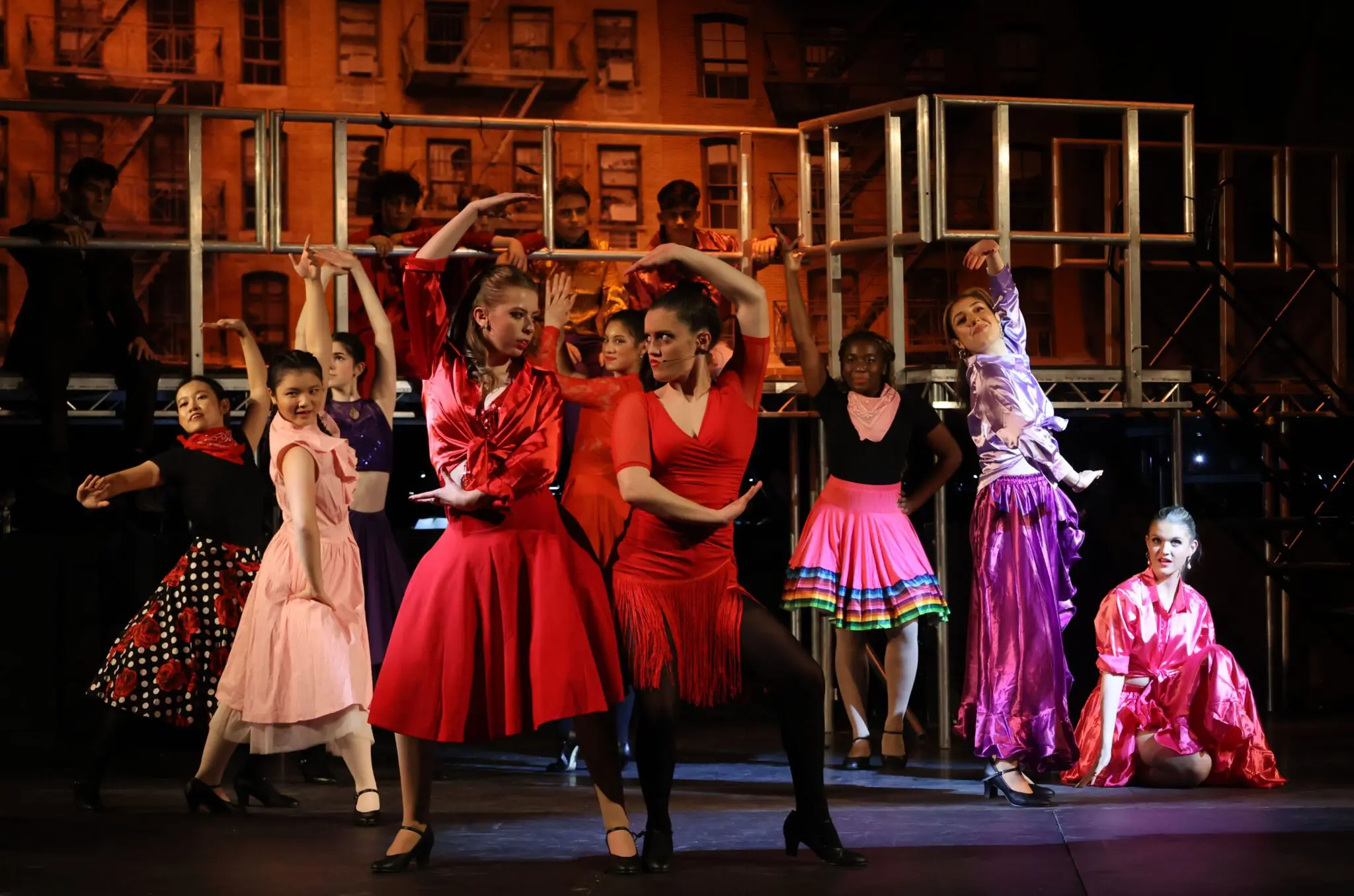 dancers in West Side Story at Leighton Park