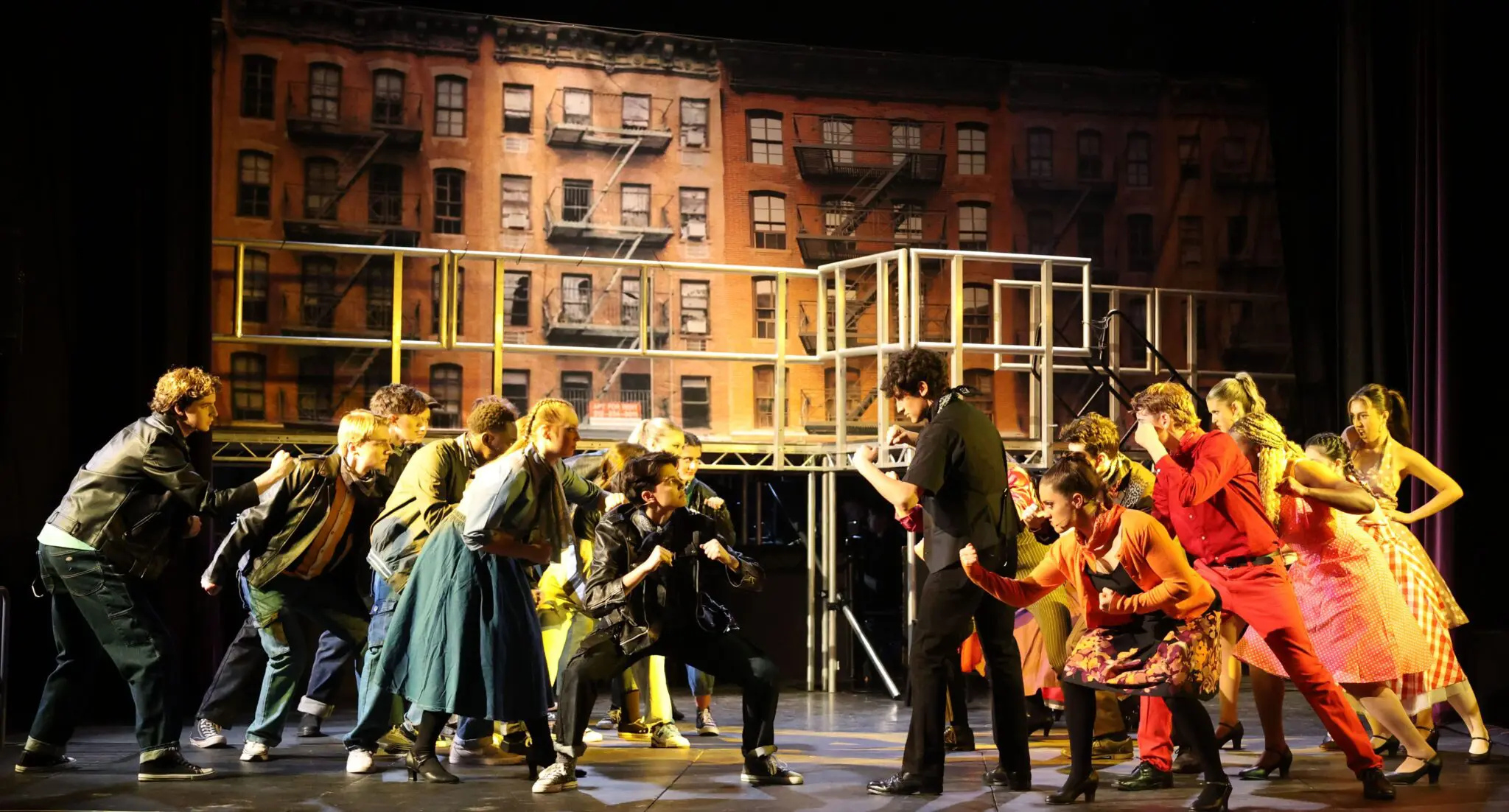 Fight scene in West Side Story at Leighton Park