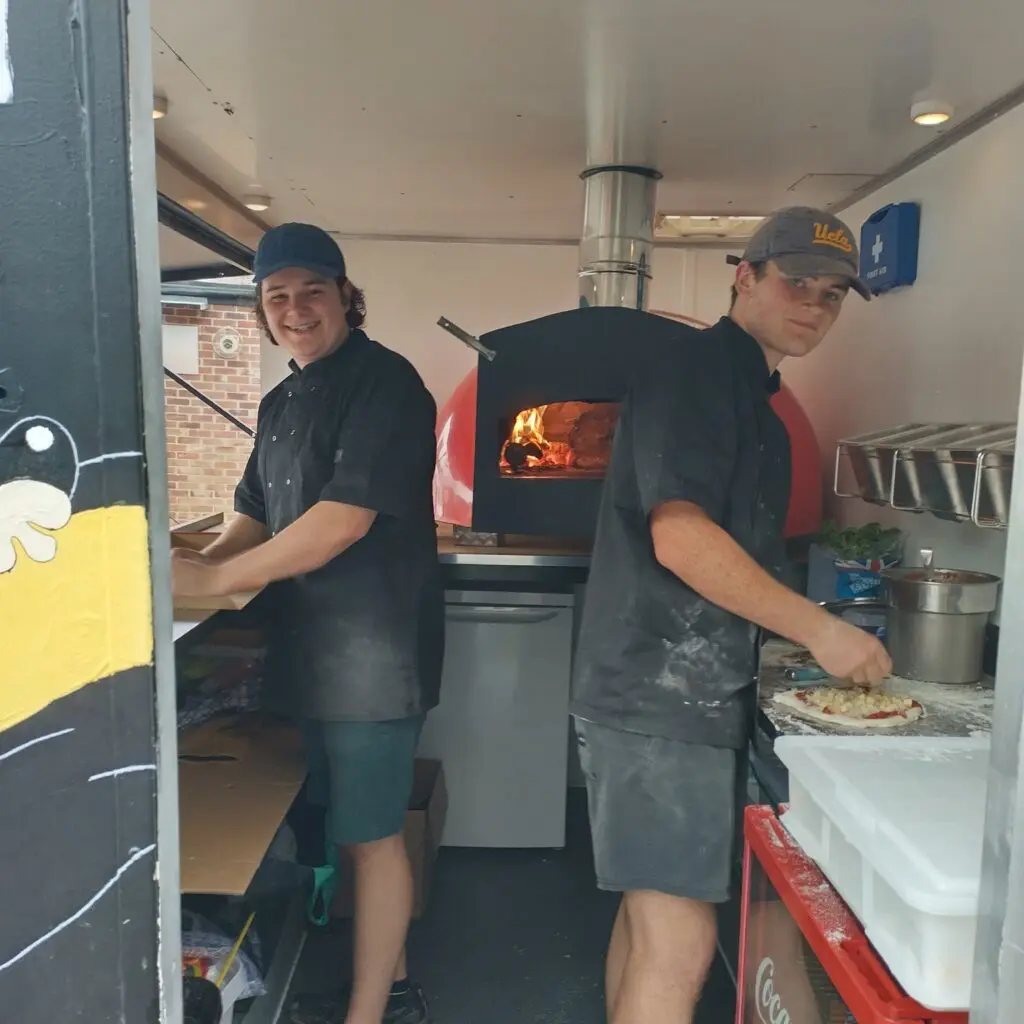 wood-fired pizza business owners in van