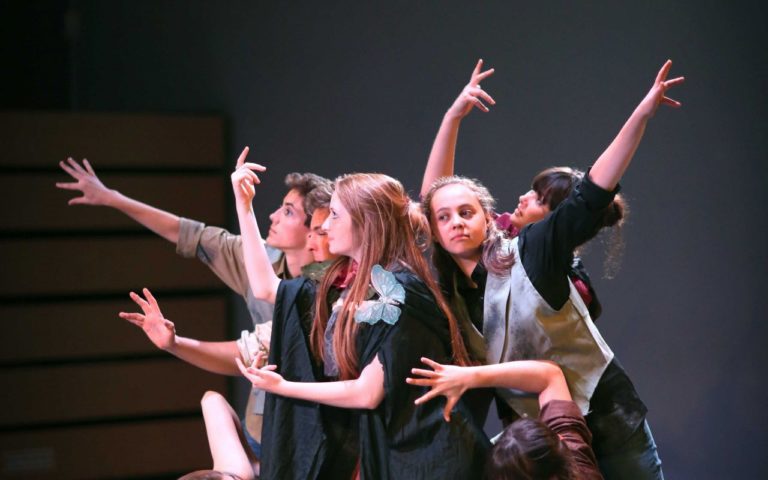 Performance art students from Sidcot School