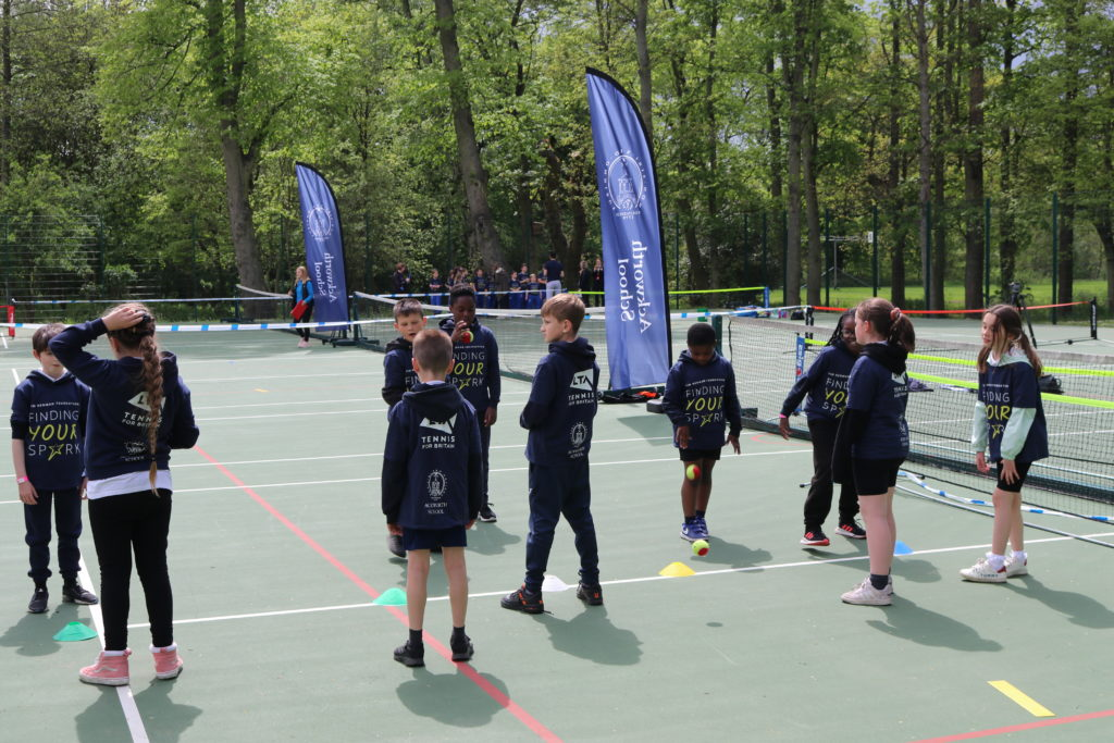 school tennis lesson at Ackworth School