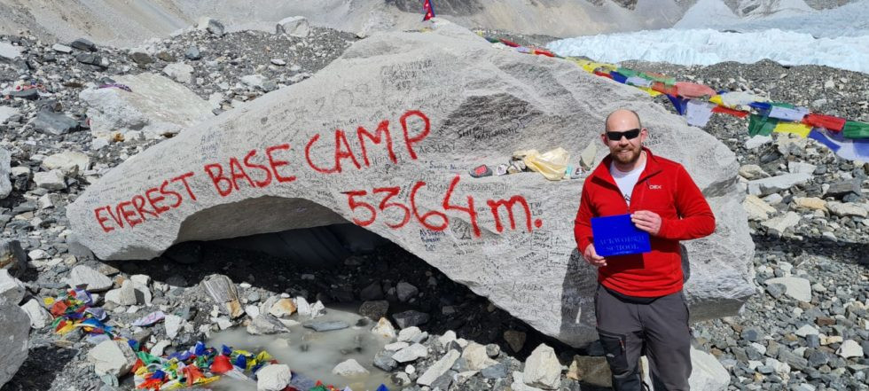 Ciaran Hannington at the Everest Base Camp Challenge
