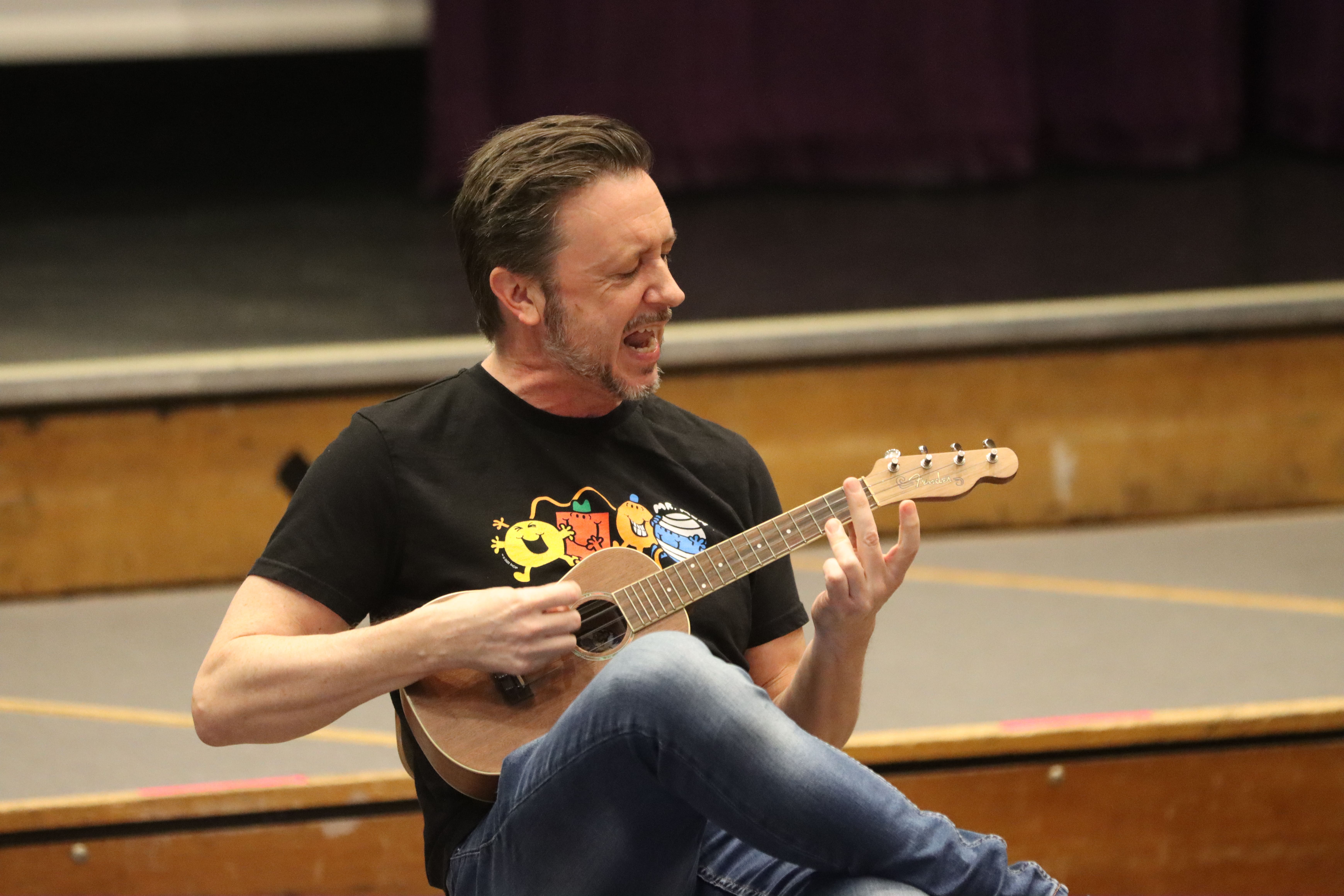 Steve Cole playing the ukulele