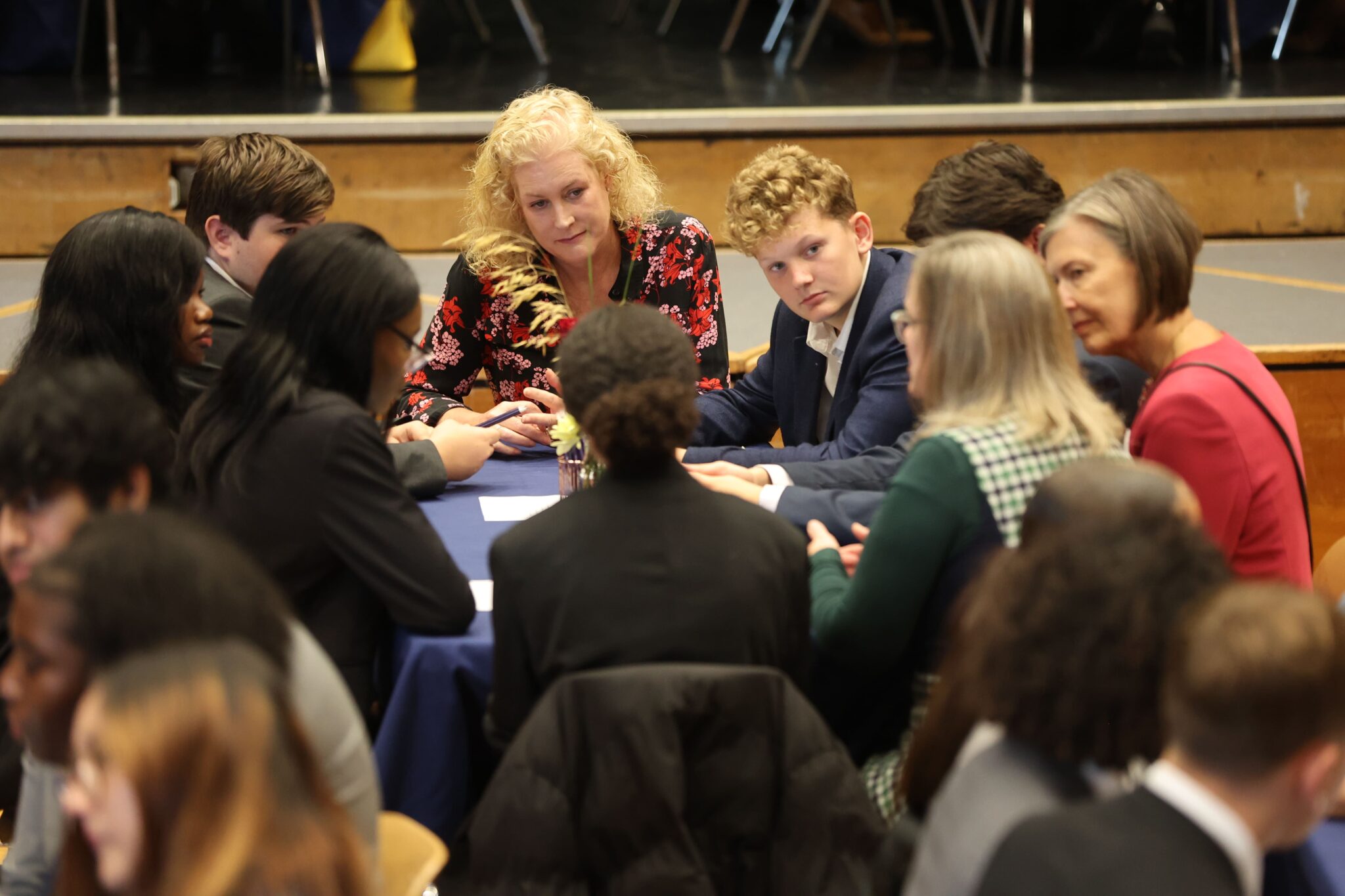 Leighton Park students and staff in conversation