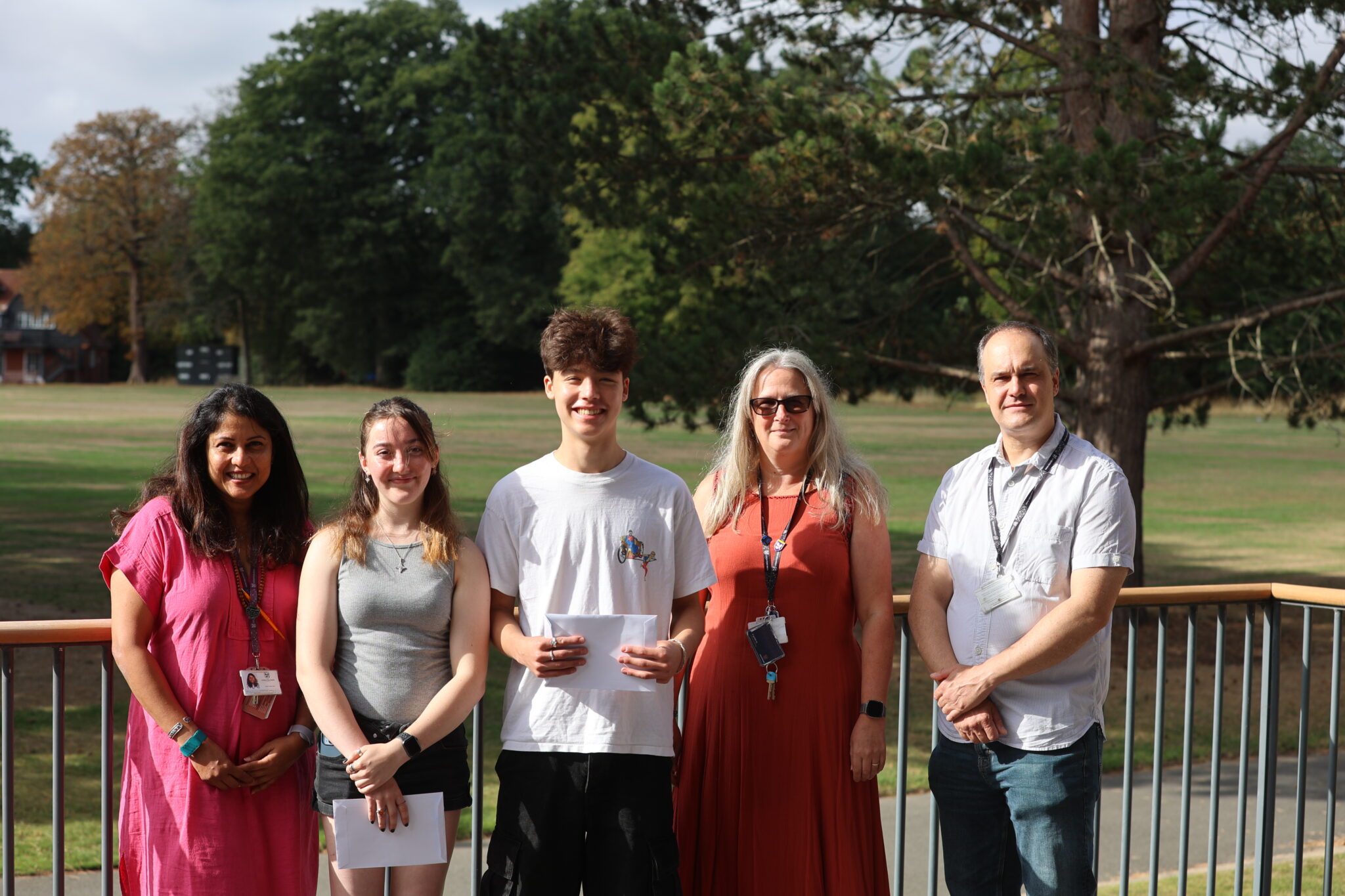 a level students with their teachers