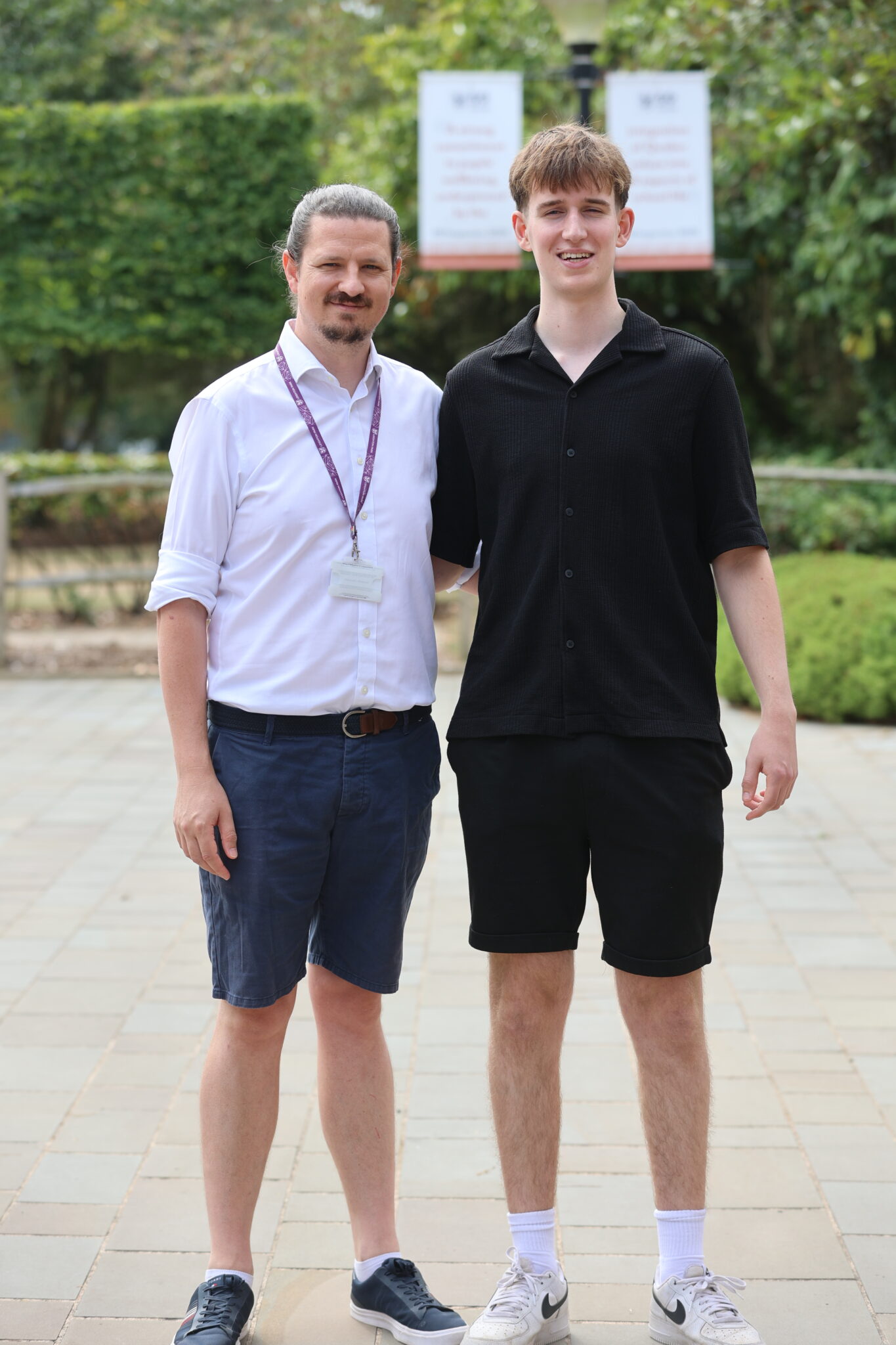 Leighton Park School teacher and A Level student on results day 2025