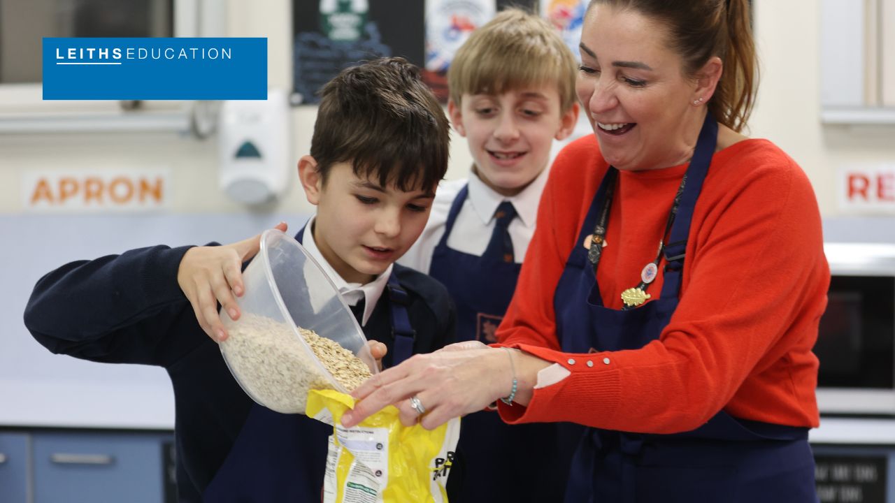 students engaging with a lesson in a culinary school course
